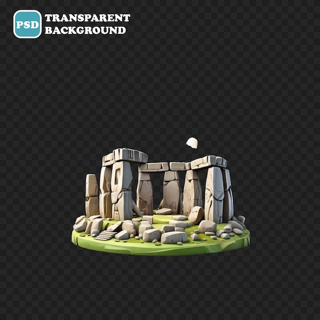 L'icône De Stonehenge Isolée Illustration De Rendu 3d