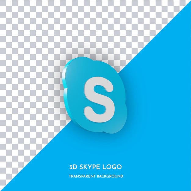 PSD icône de style 3d de l'application skype