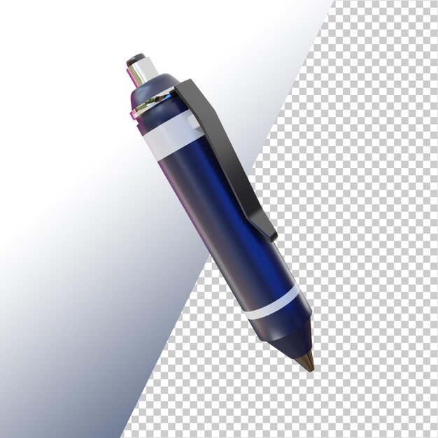 PSD icône de stylo à bille d'illustration 3d