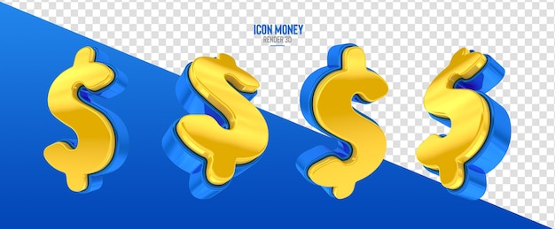 Icône Avec Le Symbole De L'argent Dans Un Rendu 3d Réaliste