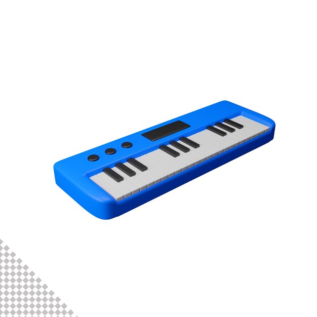 PSD icône de synthétiseur de clavier 3d