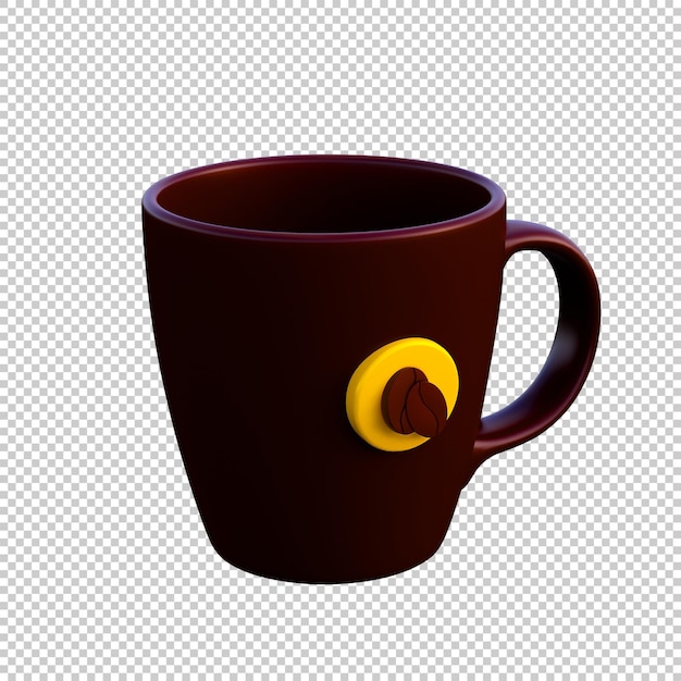 PSD icône de tasse de café 3d isolé