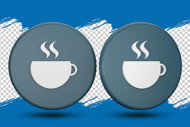 PSD icône de tasse de café illustration de rendu 3d isolé