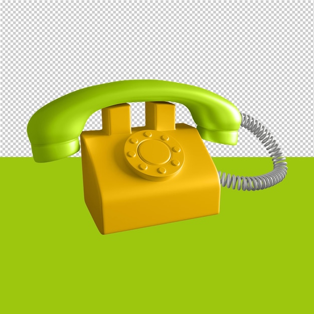 Icône de téléphone Illustration 3d Psd gratuit couleur modifiable