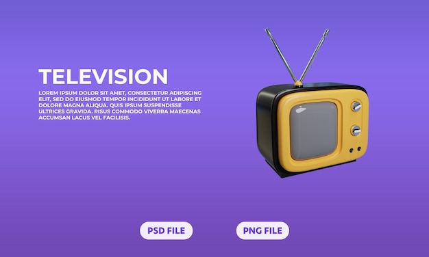 Icône De Télévision 3d