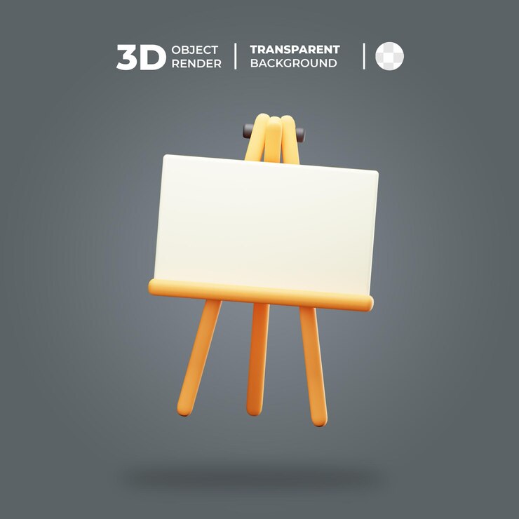 PSD icône de toile 3d
