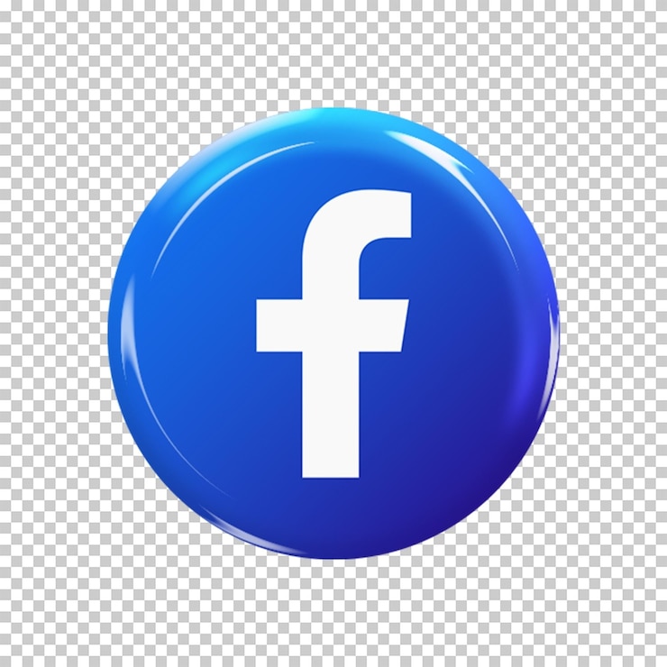 PSD l'icône transparente de facebook est en pdf