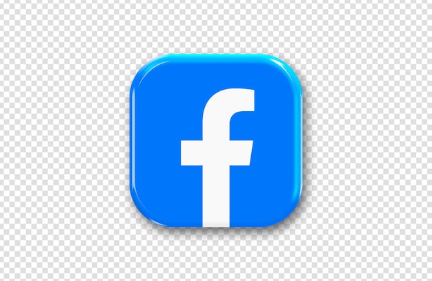 L'icône transparente de Facebook est en PDF