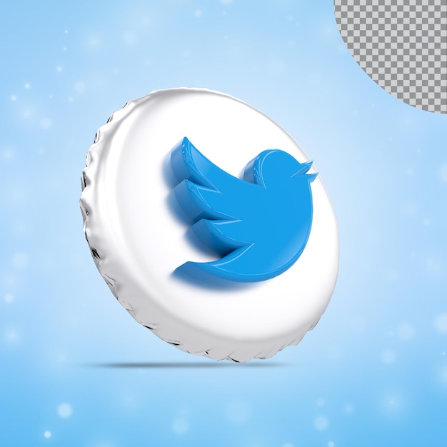 icône twitter 3d logos icônes de médias sociaux dans un style moderne