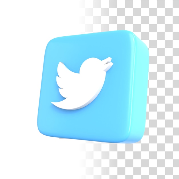 Icône Twitter 3d