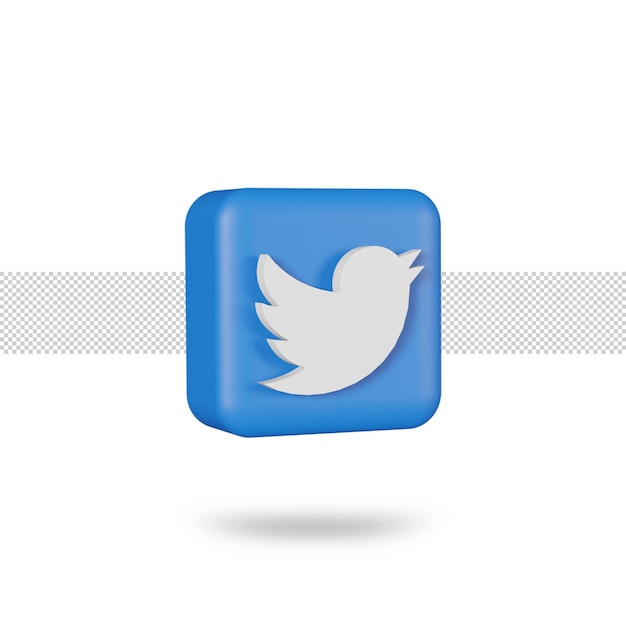 Icône Twitter 3D