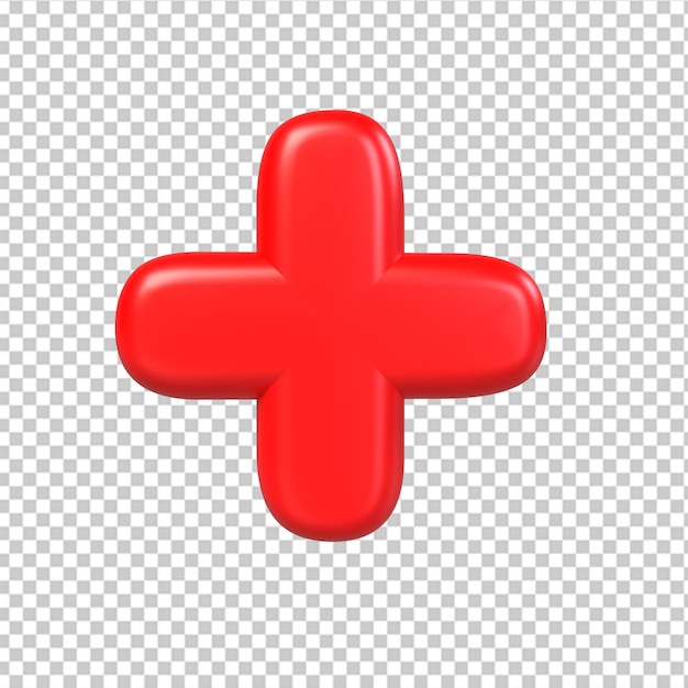 Icône d'urgence d'hôpital 3D avec logo médical