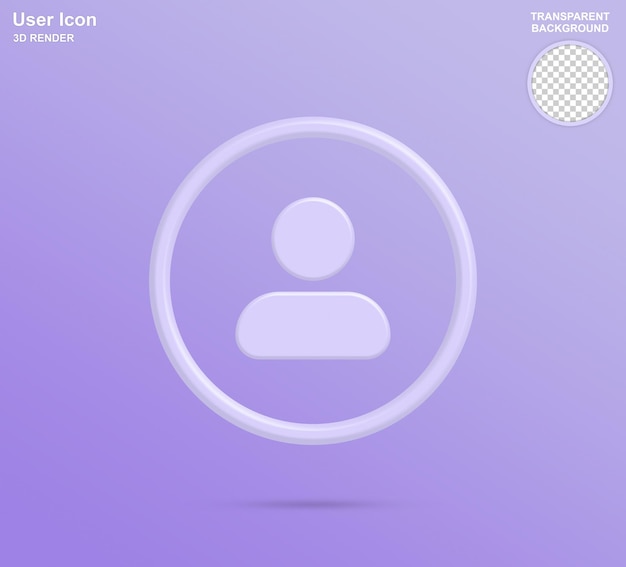 Icône de l'utilisateur dans le cadre rond 3d