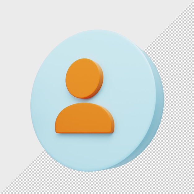 Icône De L'utilisateur De Rendu 3d PSD Premium