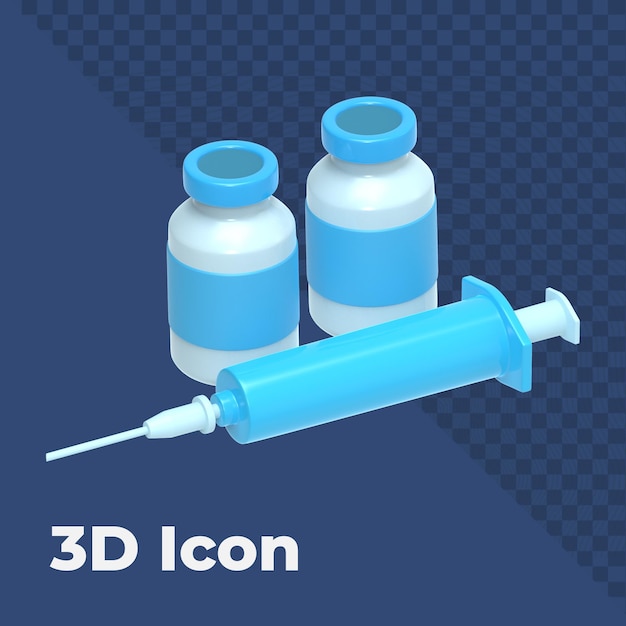 PSD icône de vaccin 3d