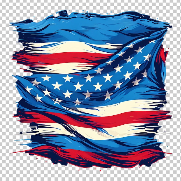 PSD icône vectorielle de l'illustration du drapeau des états-unis