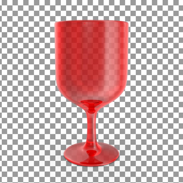 PSD icône de verre psd 3d sur fond isolé et transparent