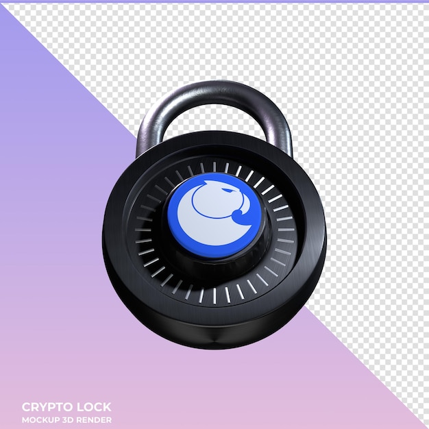 PSD icône de verrouillage cryptographique aragon ant 3d