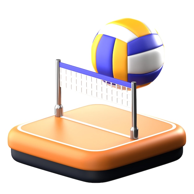 Icône De Volley-ball 3d Gratuite Pour Psd