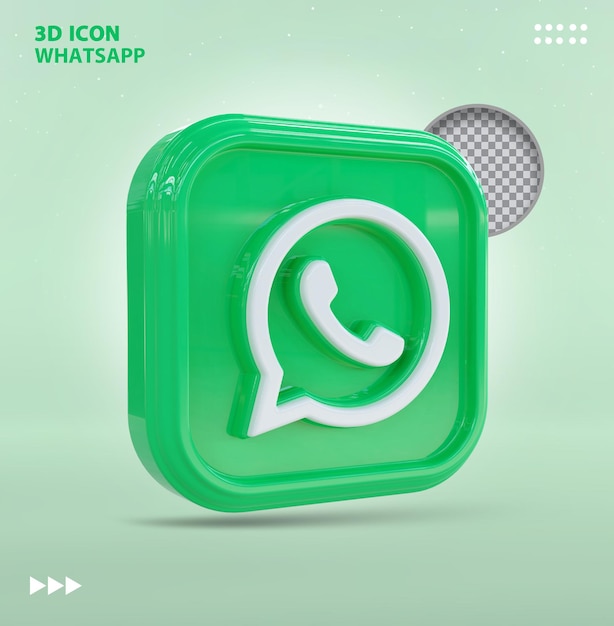 Icône Whatsapp Concept 3d