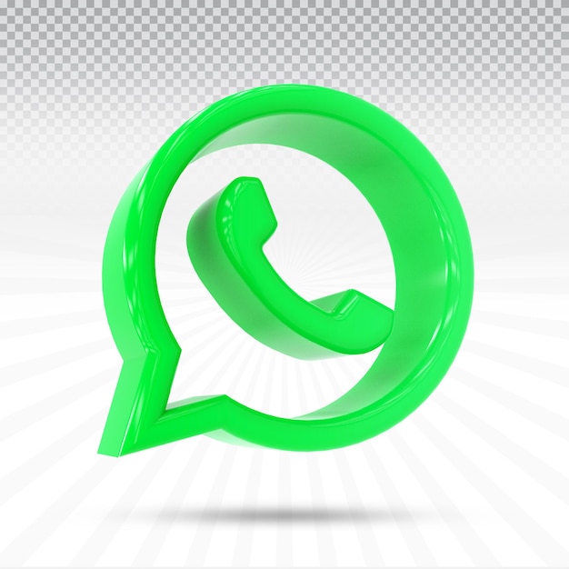 PSD Ícone whatsapp logotipos de ícones de mídia social em 3d moderno