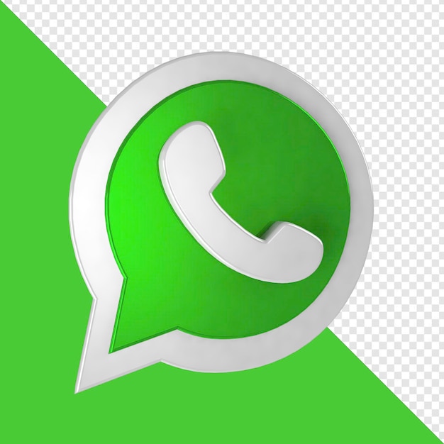 PSD icône whatsapp des médias sociaux 3d