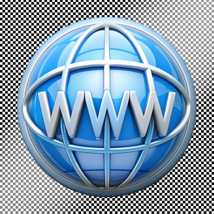 PSD ícone www em fundo transparente