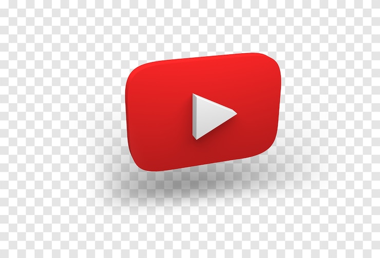 PSD icône youtube isolé