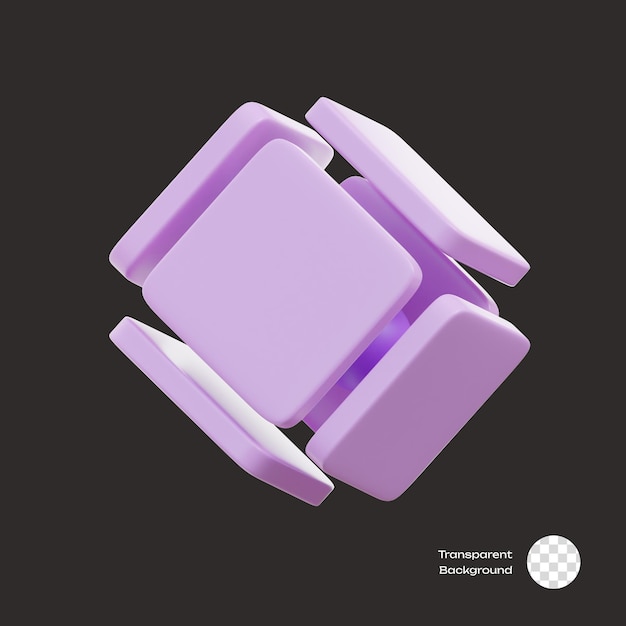 Les icônes 3D du cuboïde