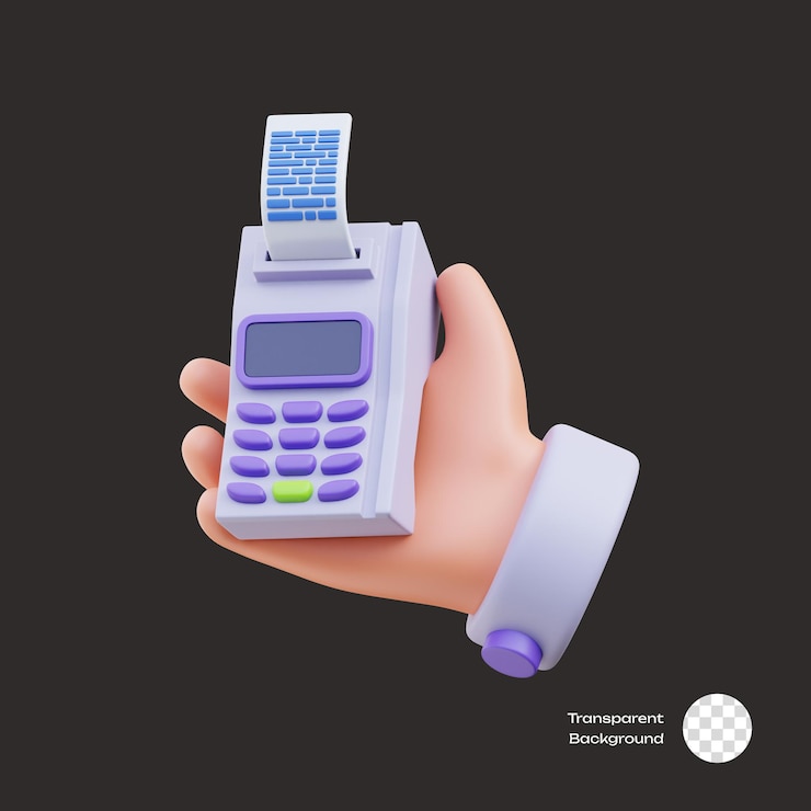 PSD icones 3d du reçu de paiement