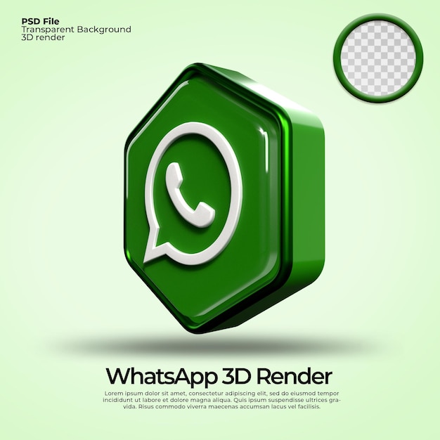 icônes 3d transparentes whatsapp