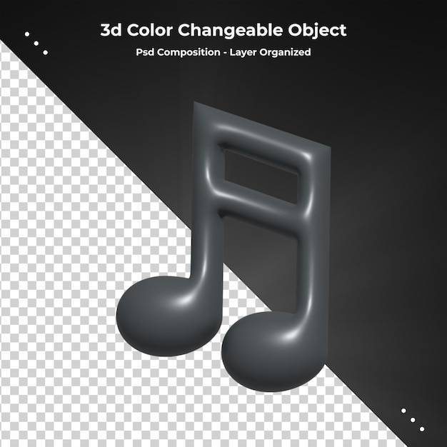 PSD Ícones brilhantes coloridos relacionados à música renderização 3d ícone 3d na moda