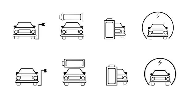 Icones de charge et de batterie des véhicules électriques