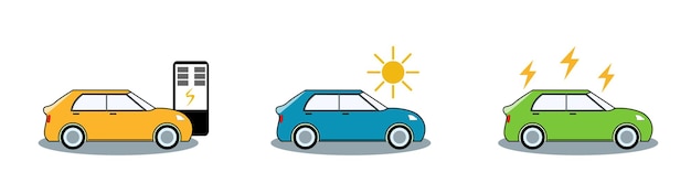 Icones de charge et de batterie des véhicules électriques