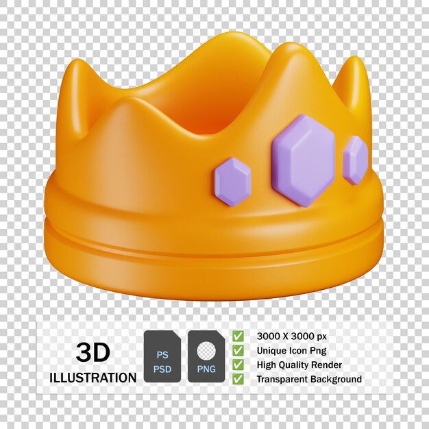 Icônes de couronne 3D pour les sites Web de flyers publicitaires premium Plus