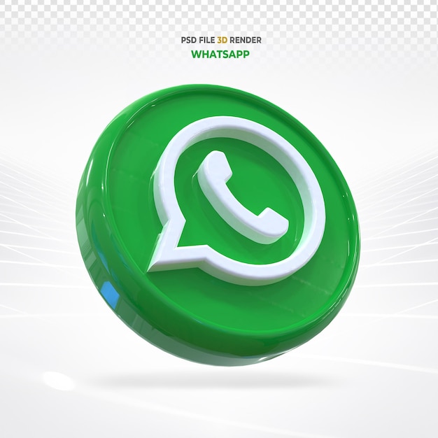 PSD Ícones de mídia social do whatsapp 3d