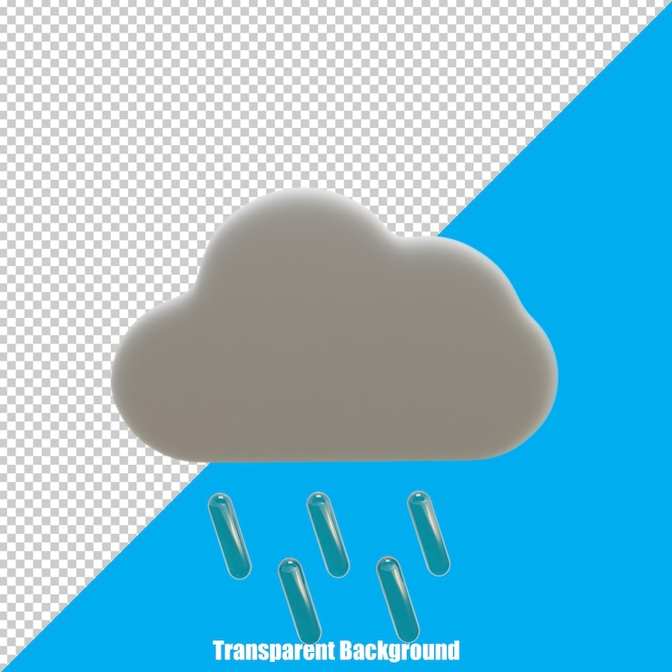 PSD ícones de previsão do tempo em fundo transparente