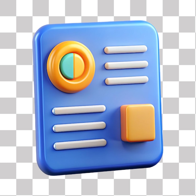 Ícones de relatórios 3D