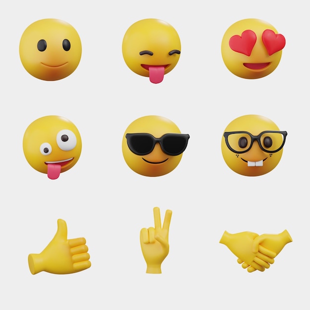 Des icônes emoji 3D gratuites