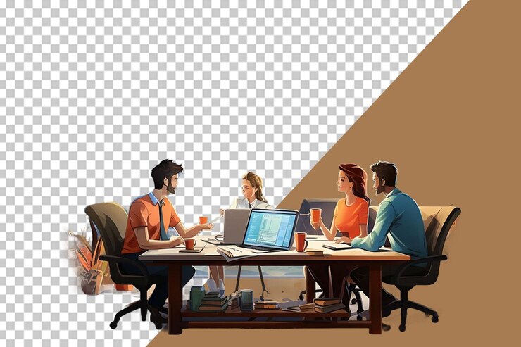 PSD icones d'entreprise à l'arrière-plan transparent