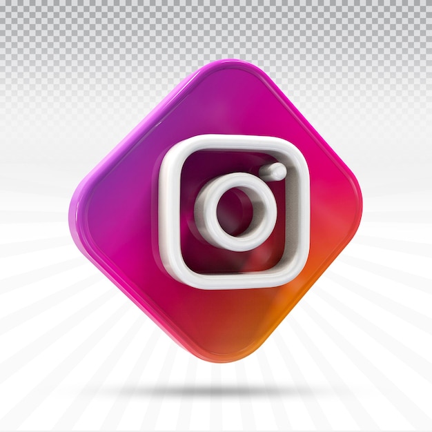 Icônes Instagram 3d Logos De Médias Sociaux Dans Un Style Moderne