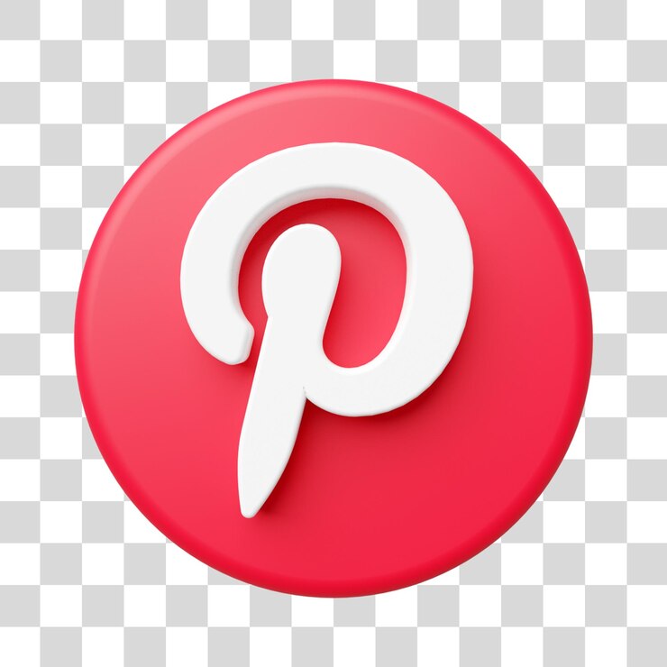PSD les icônes des médias sociaux 3d pinterest