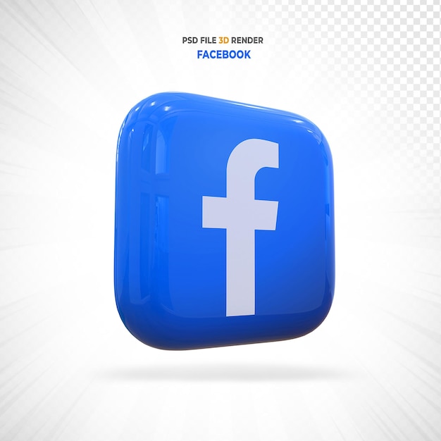 PSD icônes de médias sociaux facebook 3d