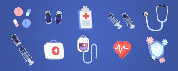 Les icônes des soins de santé médicaux