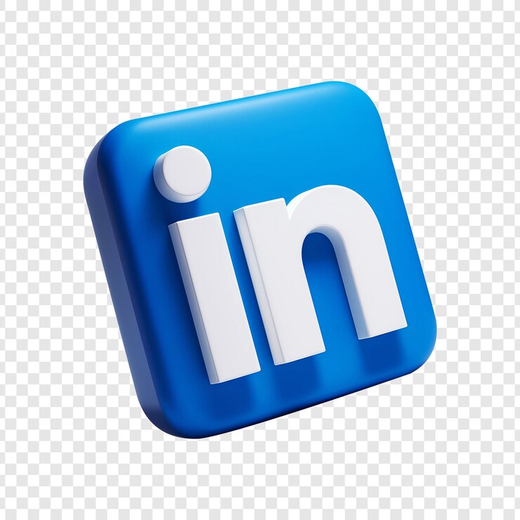 PSD iconha 3d do linkedin com fundo transparente