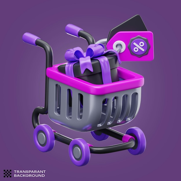 Iconha de Ilustrações 3D da Sexta-feira Negra