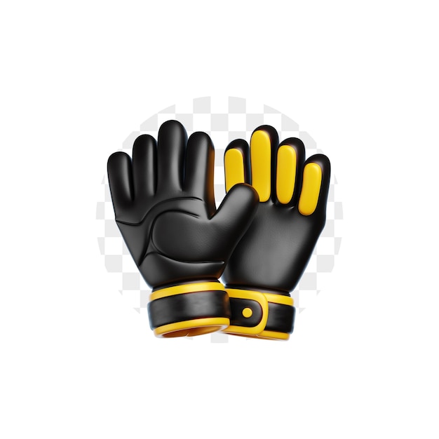 Iconica 3D dei guanti del portiere