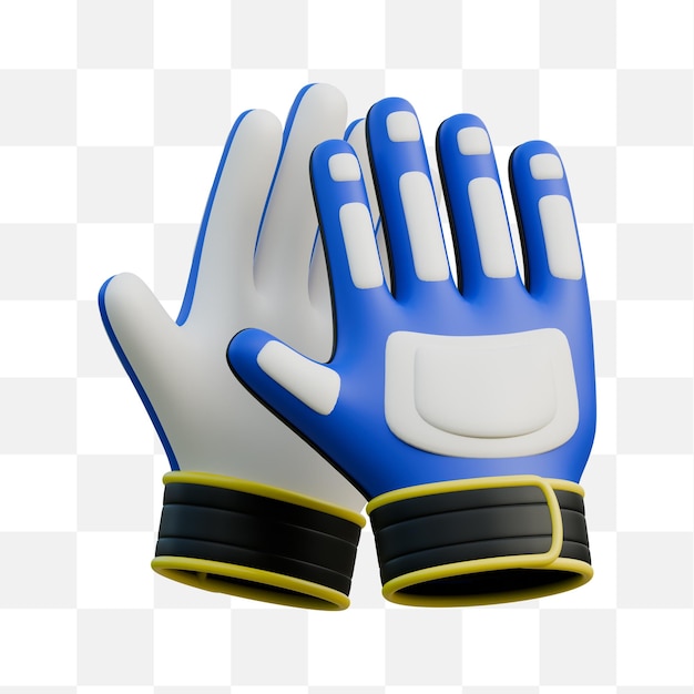 Iconica 3D dei guanti del portiere