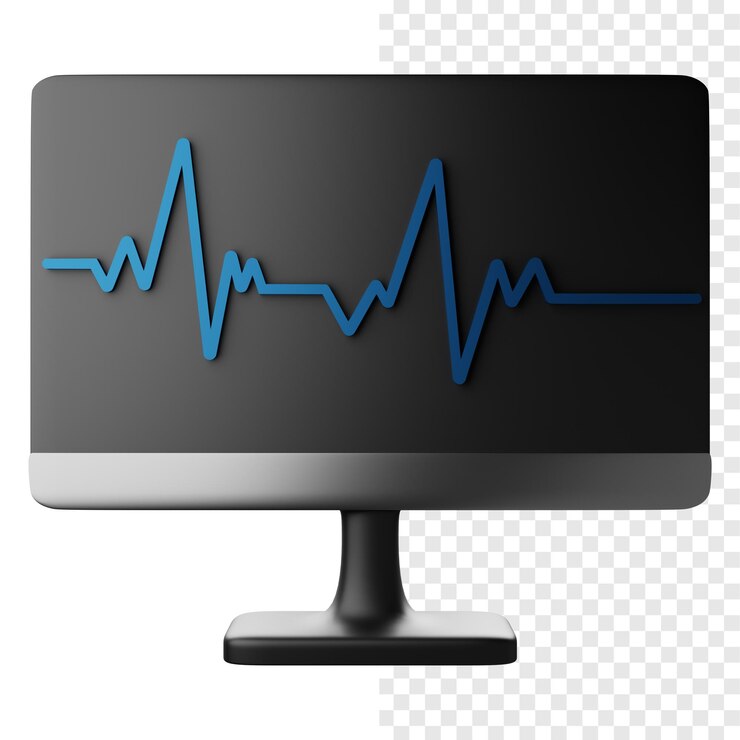 PSD iconica 3d del monitor holter