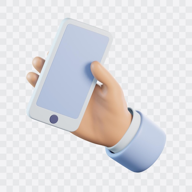 Iconica 3D del telefono in mano